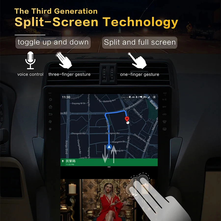 13 6 дюймовый Android автомобильный GPS-навигатор стерео экран в стиле Тесла для Ford Fusion