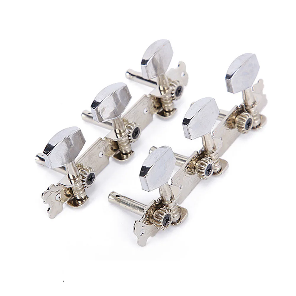 

6PCS Guitar Tuning Pegs Tuners Machine Heads Chrome Part 3R+3L Acoustic/Folk Tuners Keys Oval Button Guitar Parts Tuning Peg