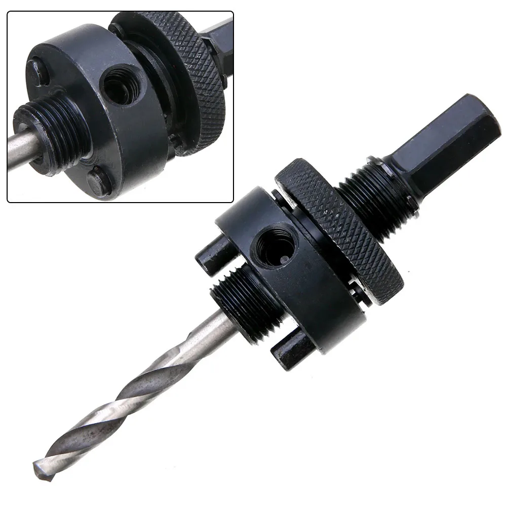 

120mm Hex Shank Hole Saw Arbor Drill Bit Steel Holesaw Mandrel Drill Bit Center Rod For 32mm -210mm Hole For Wood Metal Cutting