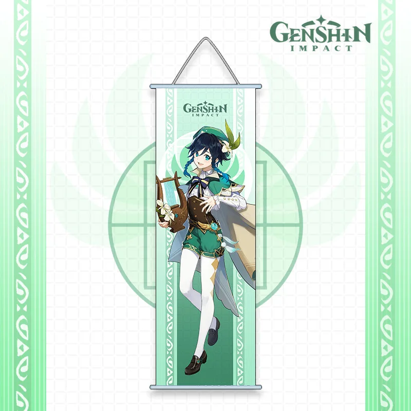 Картина Genshin Impact постер картина на стену в ПРОКРУТКЕ для домашнего декора декор