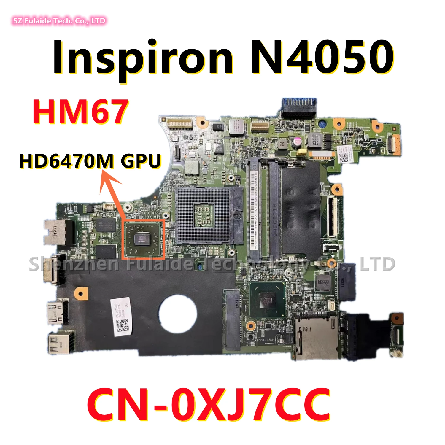 

10315-1 For DELL Inspiron N4050 Laptop Motherboard With HD6470M 512M GPU HM67 PGA989 DDR3 CN-0XJ7CC 0XJ7CC XJ7CC Mainboard