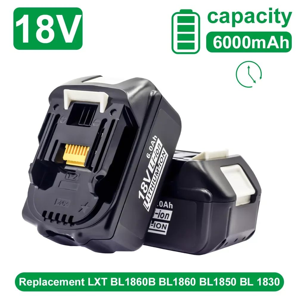 

18V 6000mAh 6.0Ah For Makita Rechargeable Power Tools Battery with LED Li-ion Replacement LXT BL1860B BL1860 BL1850 BL 1830