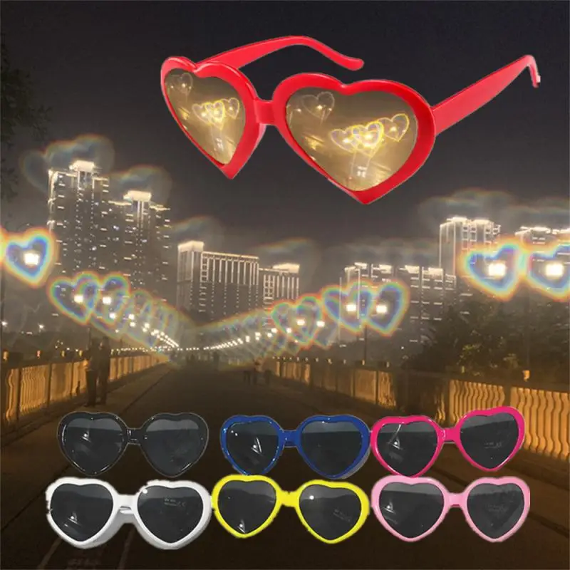 

2022 New Love Special Effects Heart Shaped Glasses Sunglasses Light At Night Beautiful Eyewear Accessories Xmas Party Supplies
