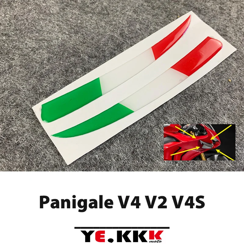 For DUCATI Panigale V4S V4R V4 V4SP SBK 2018 2019 2020 2021 Winglets Air Deflector Sticker Decal Epoxy 3D Three-dimensional Logo