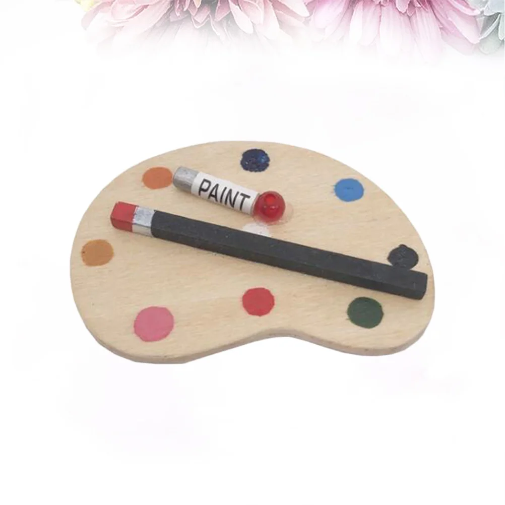 

Painting Mini Miniature Ornaments Toy Supplies Furnitureplay Accessory Tool Scene Decor Trayhouse Decoration Color Pallet 12
