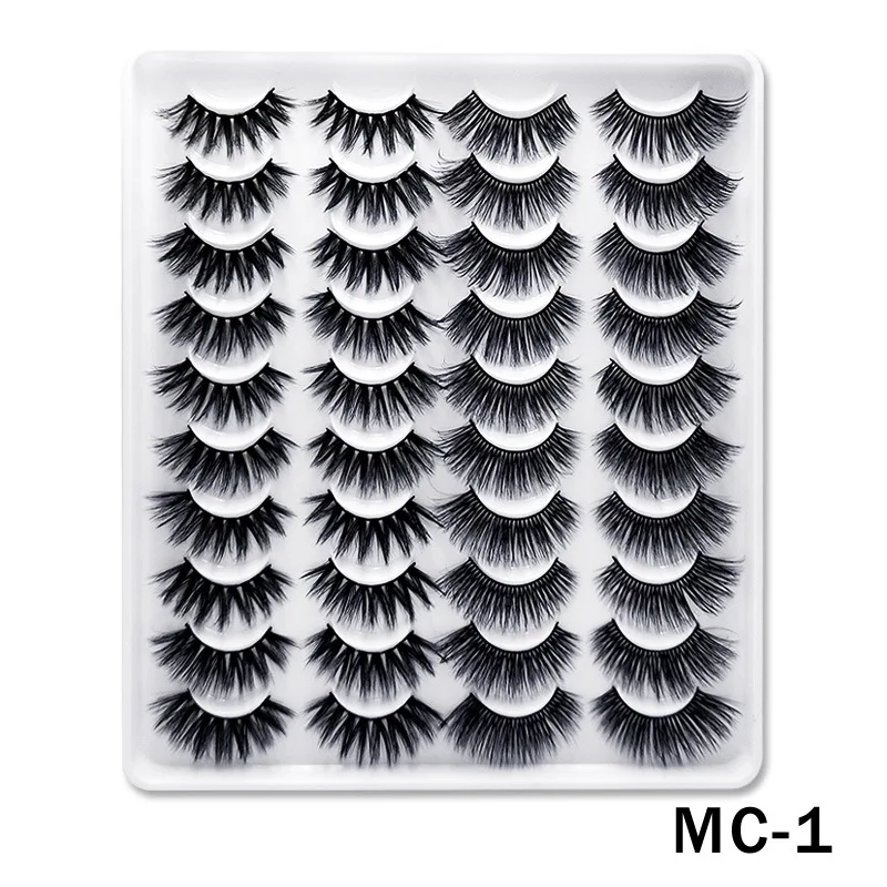

ZXZZS 6D Faux Mink Lashes Natural Fluffy False Eyelashes Dramatic Long Wispies Lash Extension Volume Beauty 6D Eyelashes