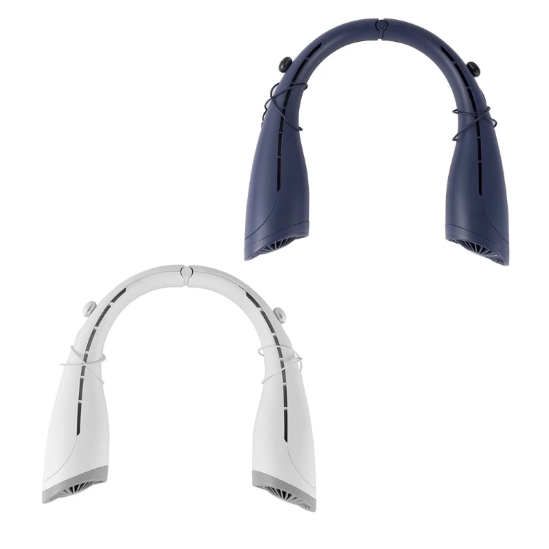 

Малогабаритный охлаждающий вентилятор без лопасти USB, маленький шейный вентилятор, подвесной шейный вентилятор с наушниками, малошумный портативный дорожный вентилятор