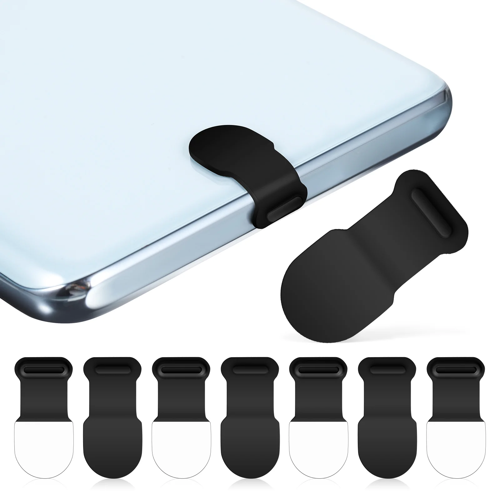 

8 Pcs Usb C Plug Small Usb C Anti Plug Type Charging Port Protector Caps Cute Metal Hole Clear Silicone Stick Plugs Covers