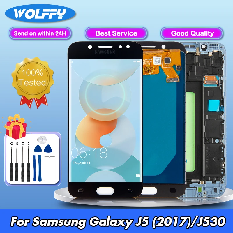 ЖК-дисплей 5,2 'для Samsung Galaxy J5 2017 J530 J530M J530F без рамки сенсорный экран дигитайзер в сборе запасные части ЖК-дисплей 5,2 'для Samsung Galaxy J5 2017 J530 J530M J530F без рамки сенсорный экран дигитайзер в сборе запасные части
