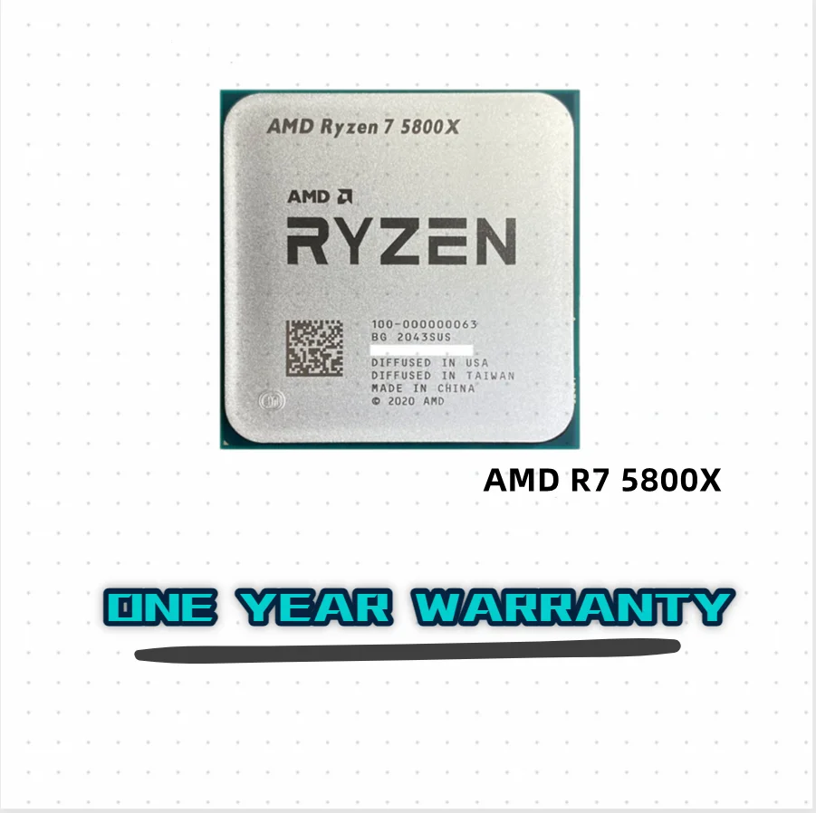 

AMD Ryzen 7 5800X R7 5800X 3.8 GHz Eight-Core 16-Thread CPU Processor 7NM L3=32M 100-000000063 Socket AM4