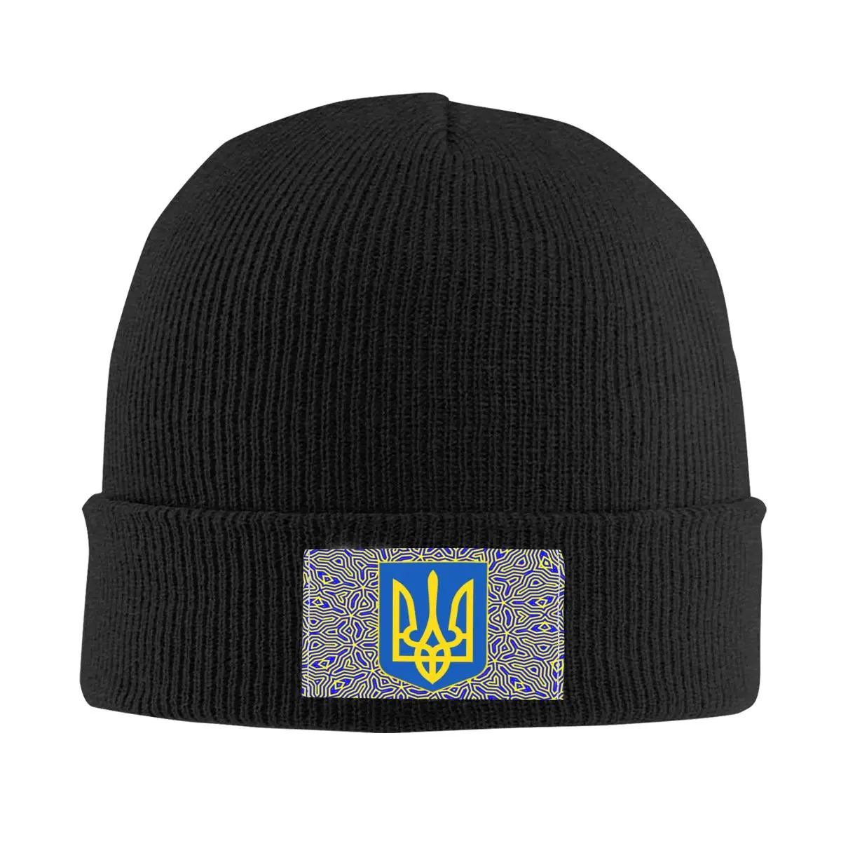 Ukraine Flag Skullies Beanies Caps For Men Women Unisex Cool Winter Warm Knit Hat Adult Ukrainian Coat Of Arms Bonnet Hats 1