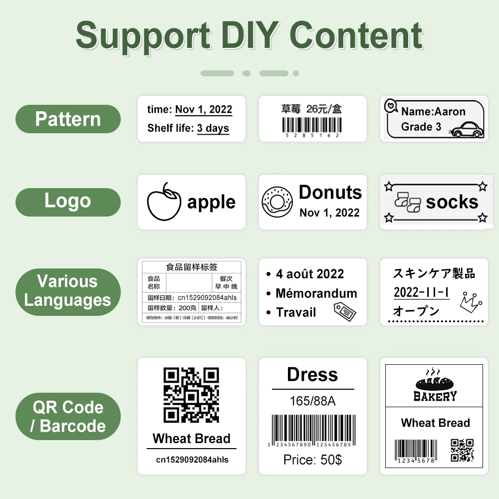 Портативный принтер Bluetooth термопринтер для этикеток беспроводная машина Simillar as