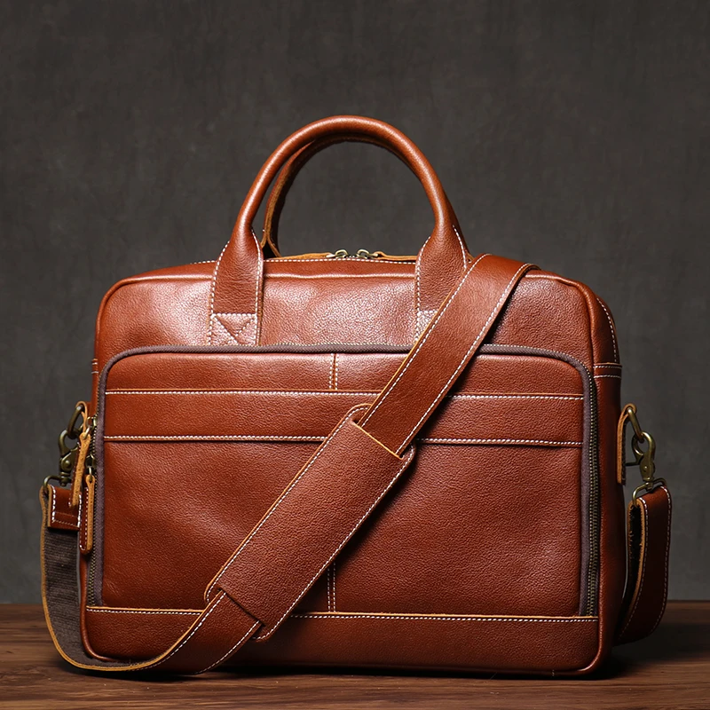 Мужская винтажная сумка ROOG из натуральной кожи
