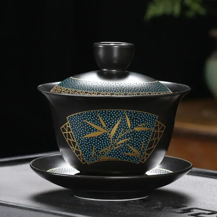 

Классический чайный набор Gaiwan из черной глины