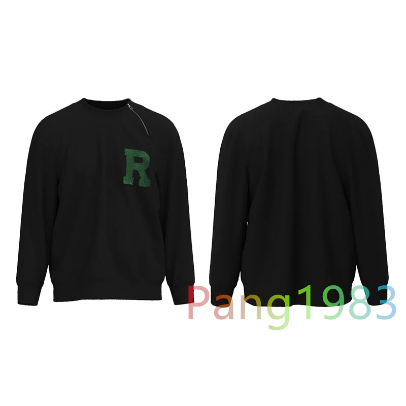 

Мужской/женский винтажный свитер на молнии, с вышивкой