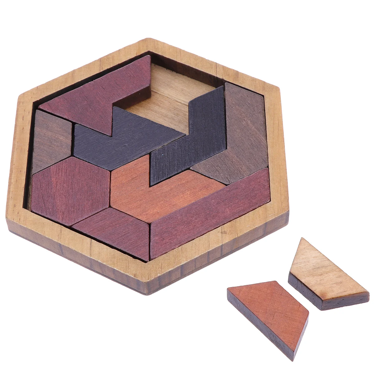 

12Pcs Jigsaw Puzzles Building Blocks Educational Wooden Puzzle Games Brain Puzzles for Kids Home