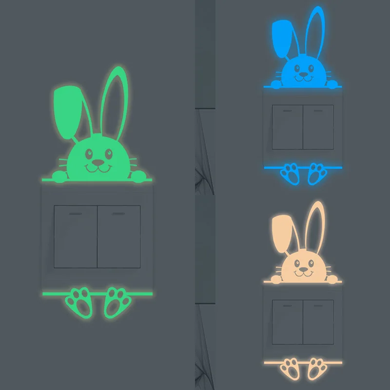 

Creative Cartoon Light Switch Sticker Luminous Wall Stickers Glow In The Dark Sticker Decal Kids Room Decoration Home Decor