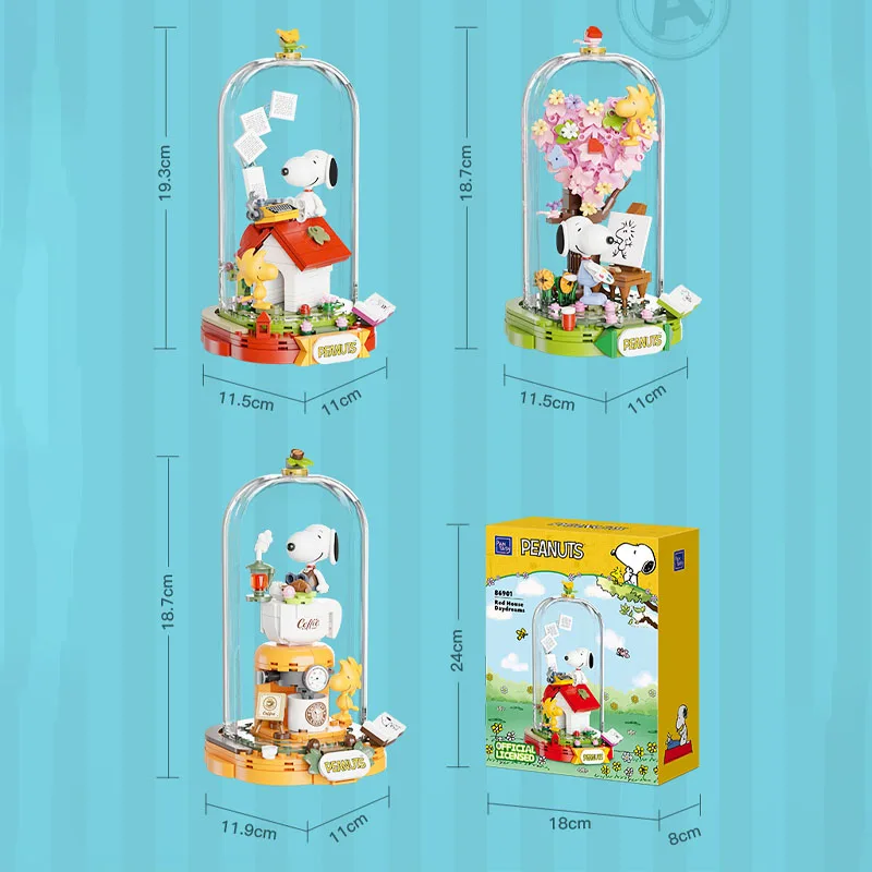 Аниме Kawaii мультфильм Snoo сцена моделирование серии головоломки игрушки собранные