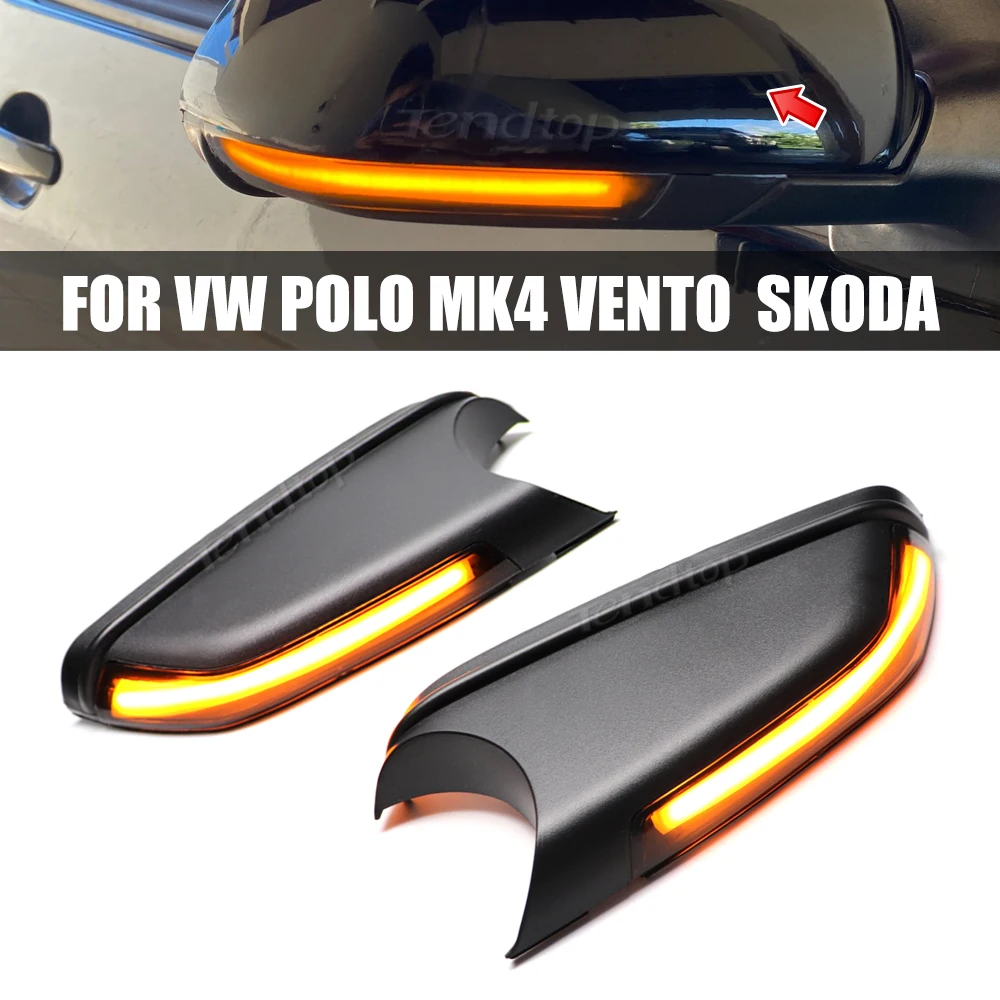 

Светодиодный Динамический указатель поворота для VW Polo MK4 9N 2005-2009 для Skoda Octavia MK2 1Z 2004-2010, индикатор для зеркала заднего вида