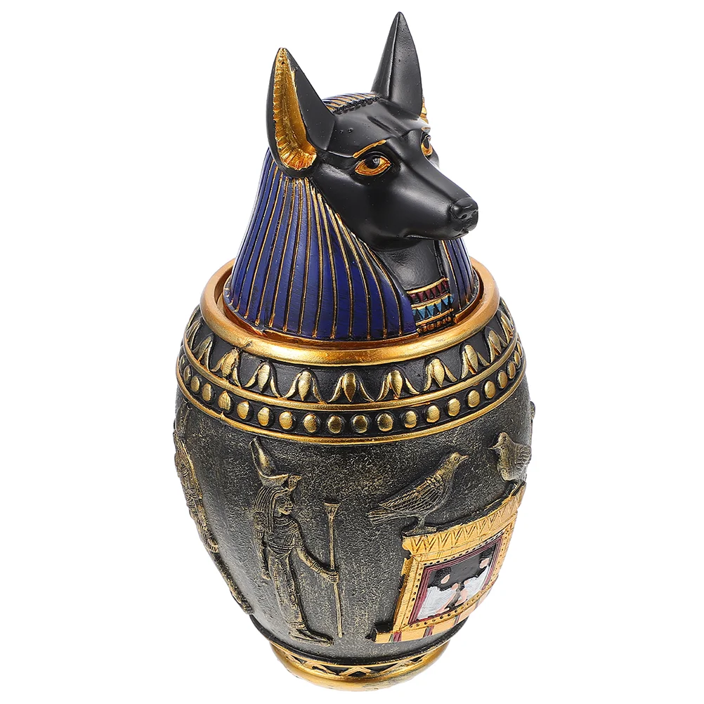 

Storage Jar Egyptian Elements Statue Ornament Resin Craft Home Office Bar Decor