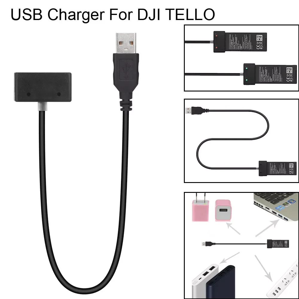 

Wholesale USB Drone Battery Charger Hub RC Intelligent Fast Charging For DJI Tello Drone 75cm Drop Shipping Accessories #BL3