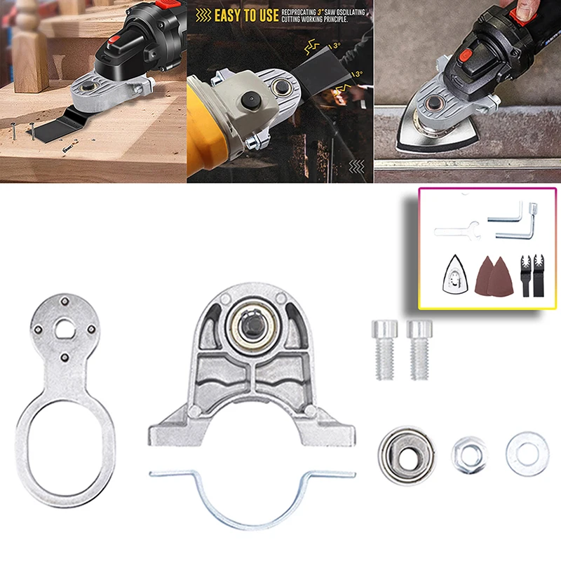 

Angle Grinder Adapter Set Multipurpose Open Hole Refitting Head Accessories Universal Woodworking Tools Parts
