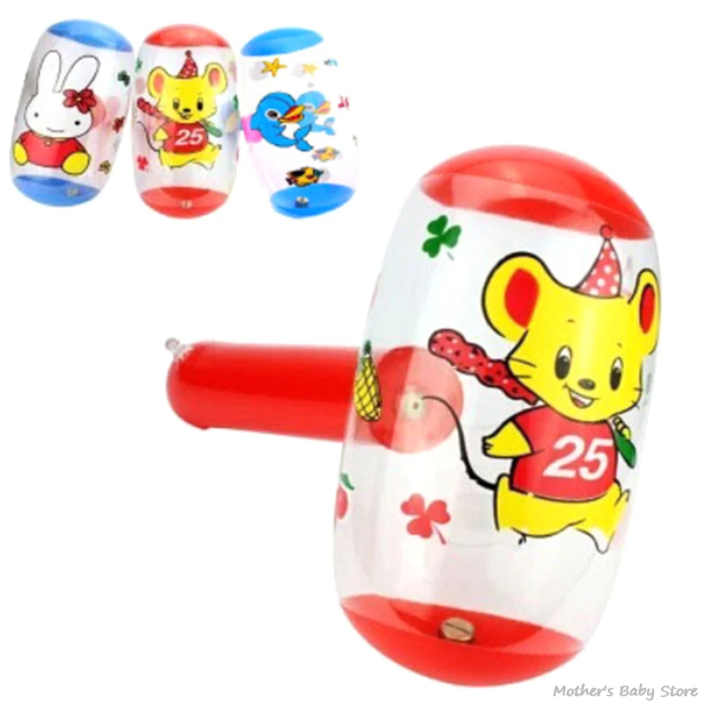 

1Pc Children Blow Up Toy Inflatable Hammer Air Hammer With Bell Wholesale Kids Children Blow Up Noise Maker Toys Random Color