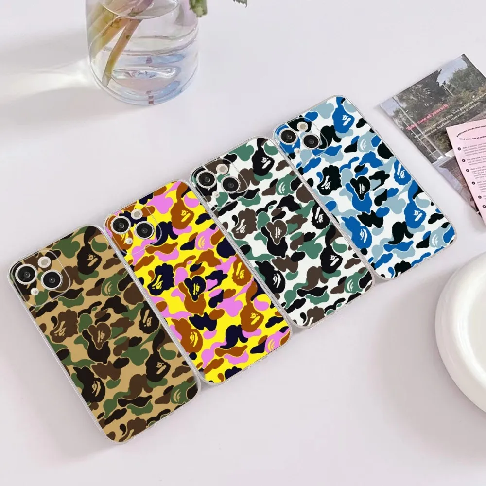 

Trend Camouflage Pattern Phone Case For iPhone 14 13 12 Mini 11 Pro XS Max X XR SE 6 7 8 Plus Soft Silicone Cover
