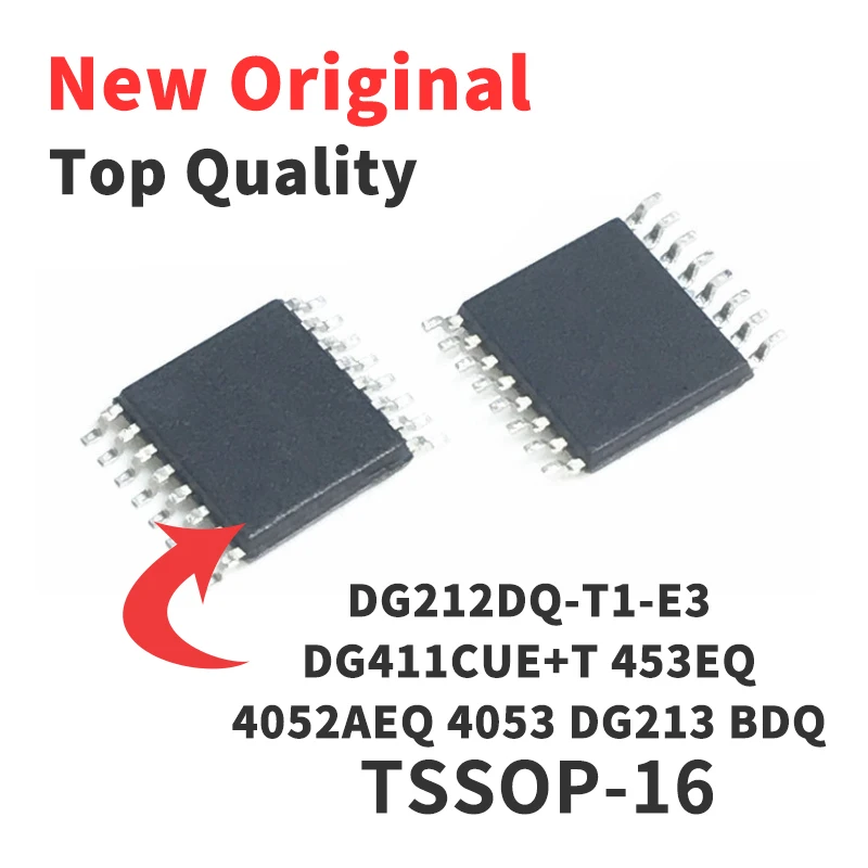 

5PCS DG212DQ-T1-E3 DG411CUE+T 453EQ 4052AEQ 4053 DG213 BDQ TSSOP-16 Chip IC Brand New Original