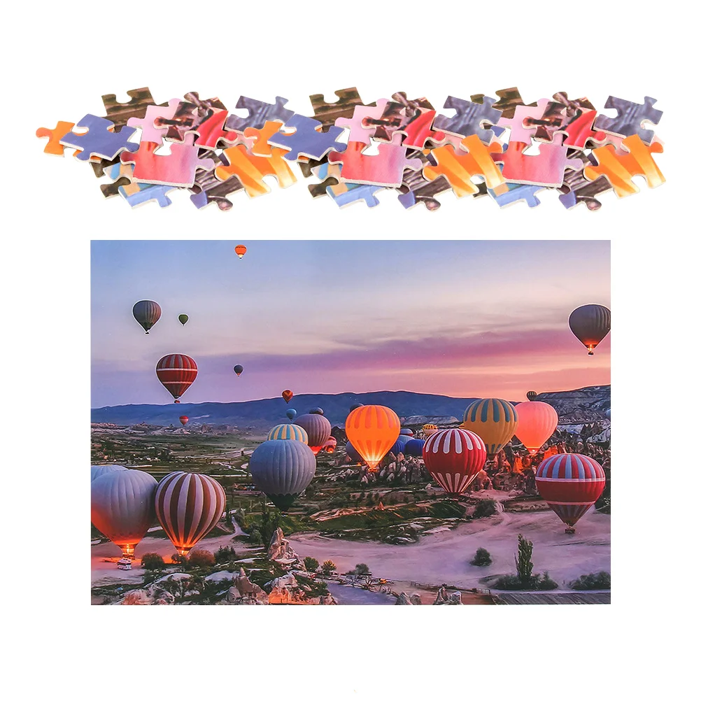 

Пазл, пазл, пейзаж, бумажная головоломка, красочный воздушный шар, образовательный набор, 1 комплект