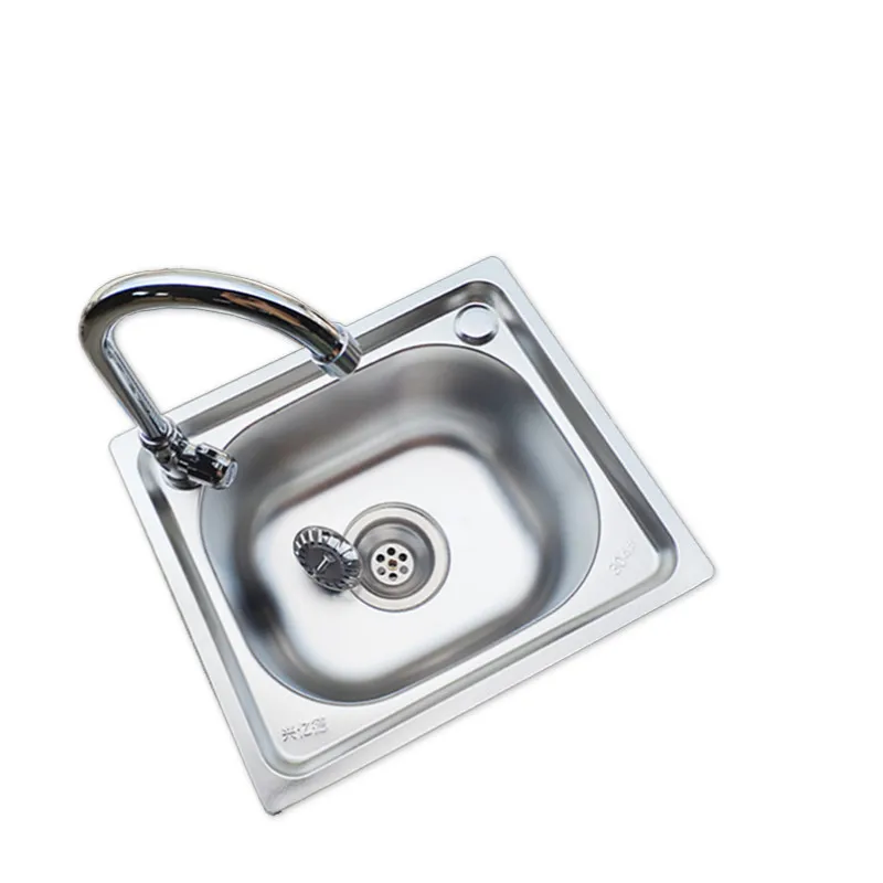 Single Stainless Steel Kitchen Sink Set with Drain Pipe Vegetable washing basin | Sinks