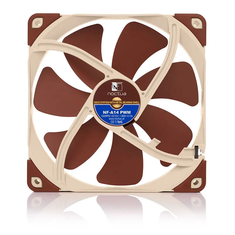 Noctua NF-A14 PWM SSO2 магнитный стабильный подшипник 14 см вентилятор с рамой AAO
