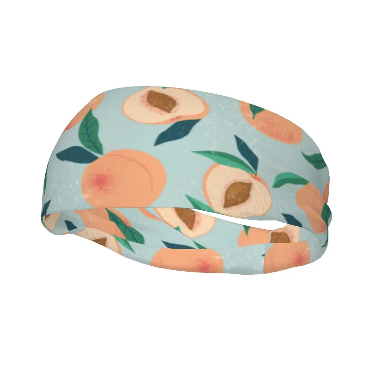 

Персиковые тренировочные повязки унисекс, фруктовые мягкие повязки на голову для тенниса, тренажерного зала, фитнеса, повязки для пота, пов...