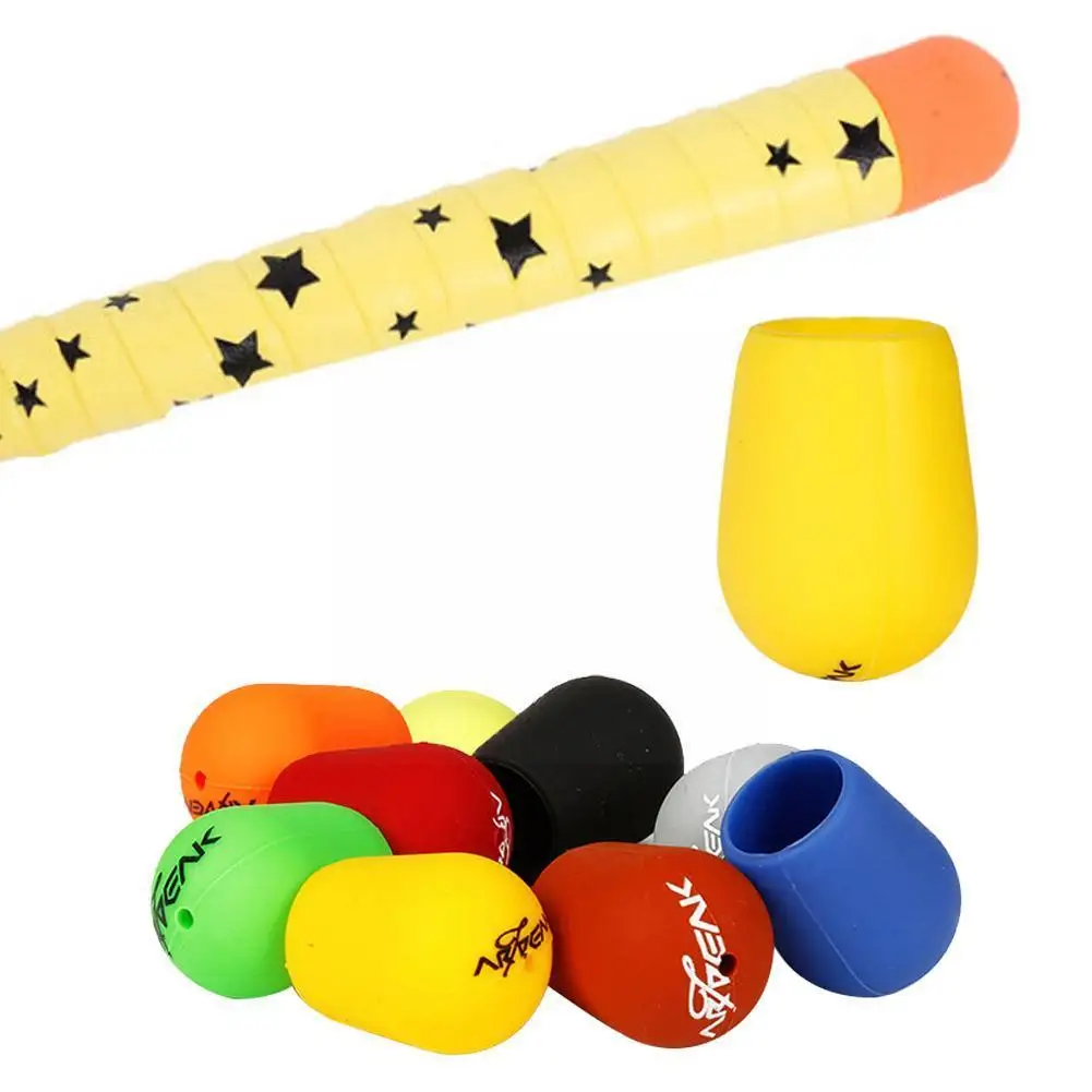 

New Multicolour Silicagel Fishing Rod Handle Built-in End Bottom Pole Butt Protector Protective Cap Case L2S6