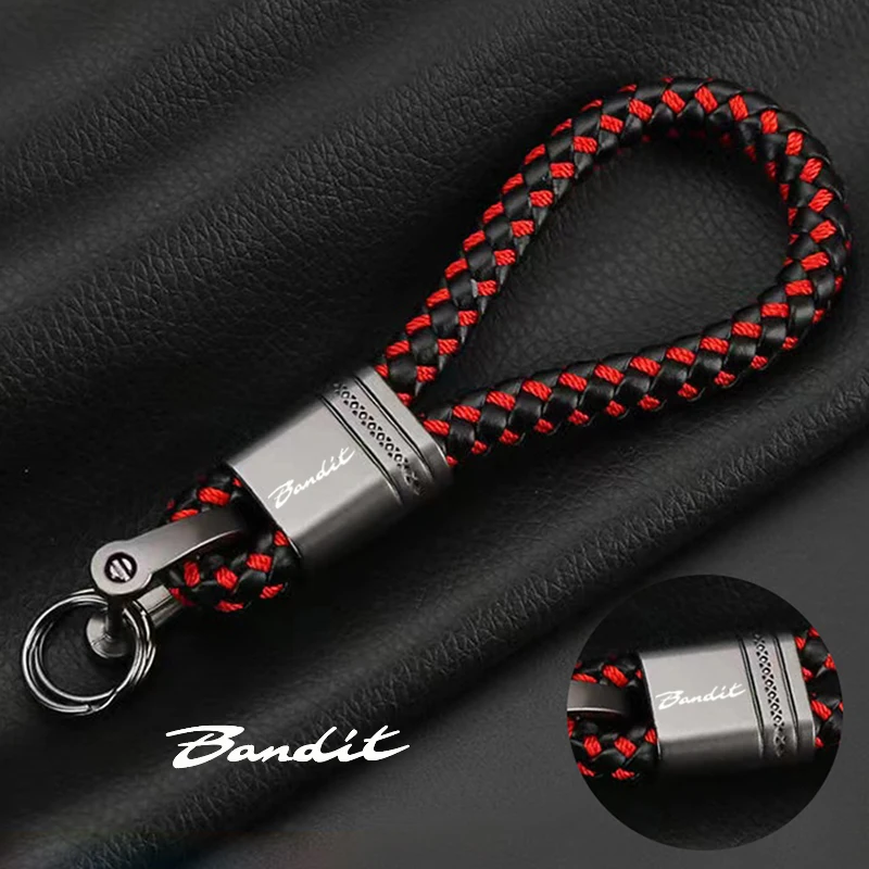 

For Suzuki GSF 250 400 650 600 S N 1250 BANDIT GSF1250 GSF650 GSF600 Accessories Custom LOGO Motorcycle Braided Rope Keyring