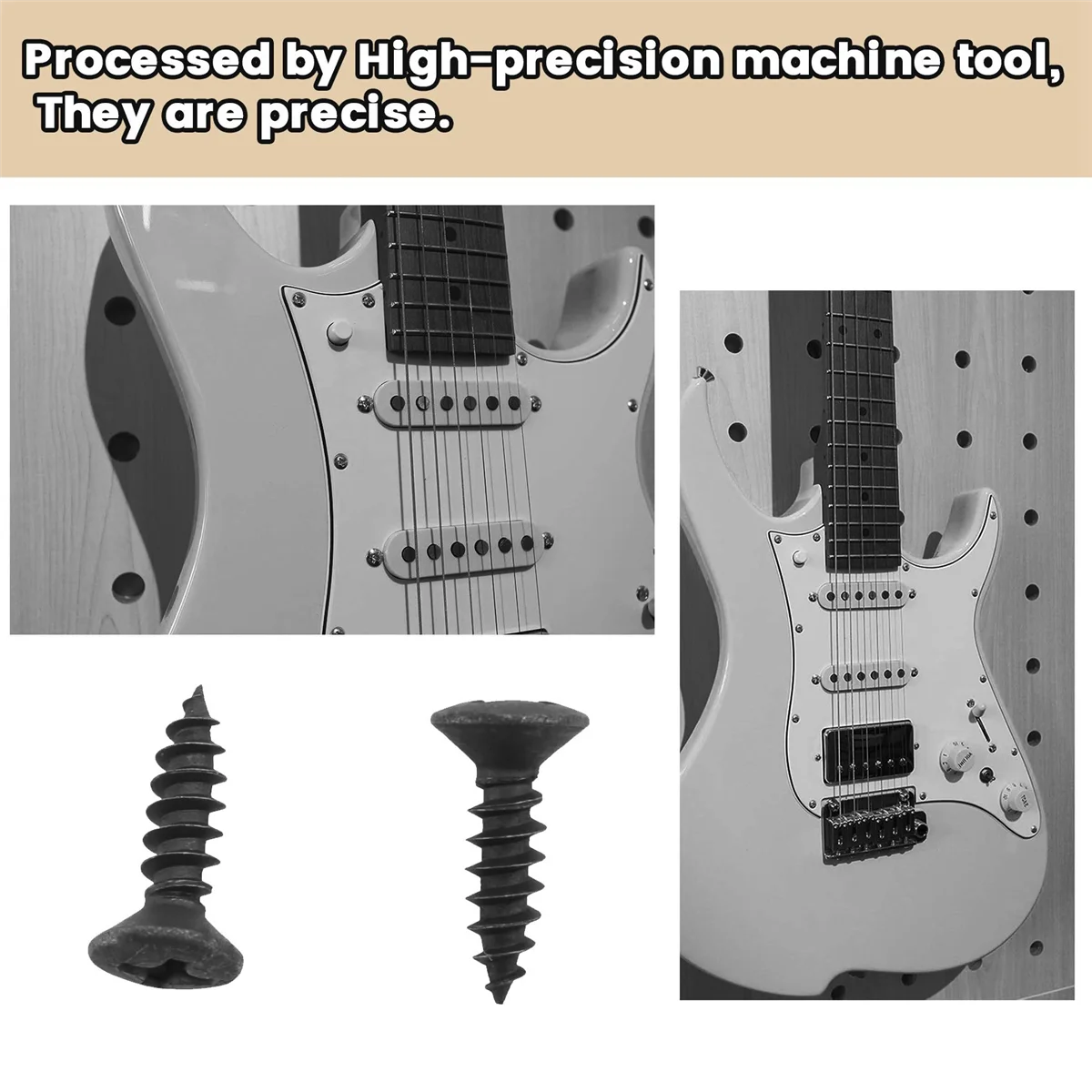 100 шт. винты для накладки гитары и бас-гитары Strat &amp Tele черные