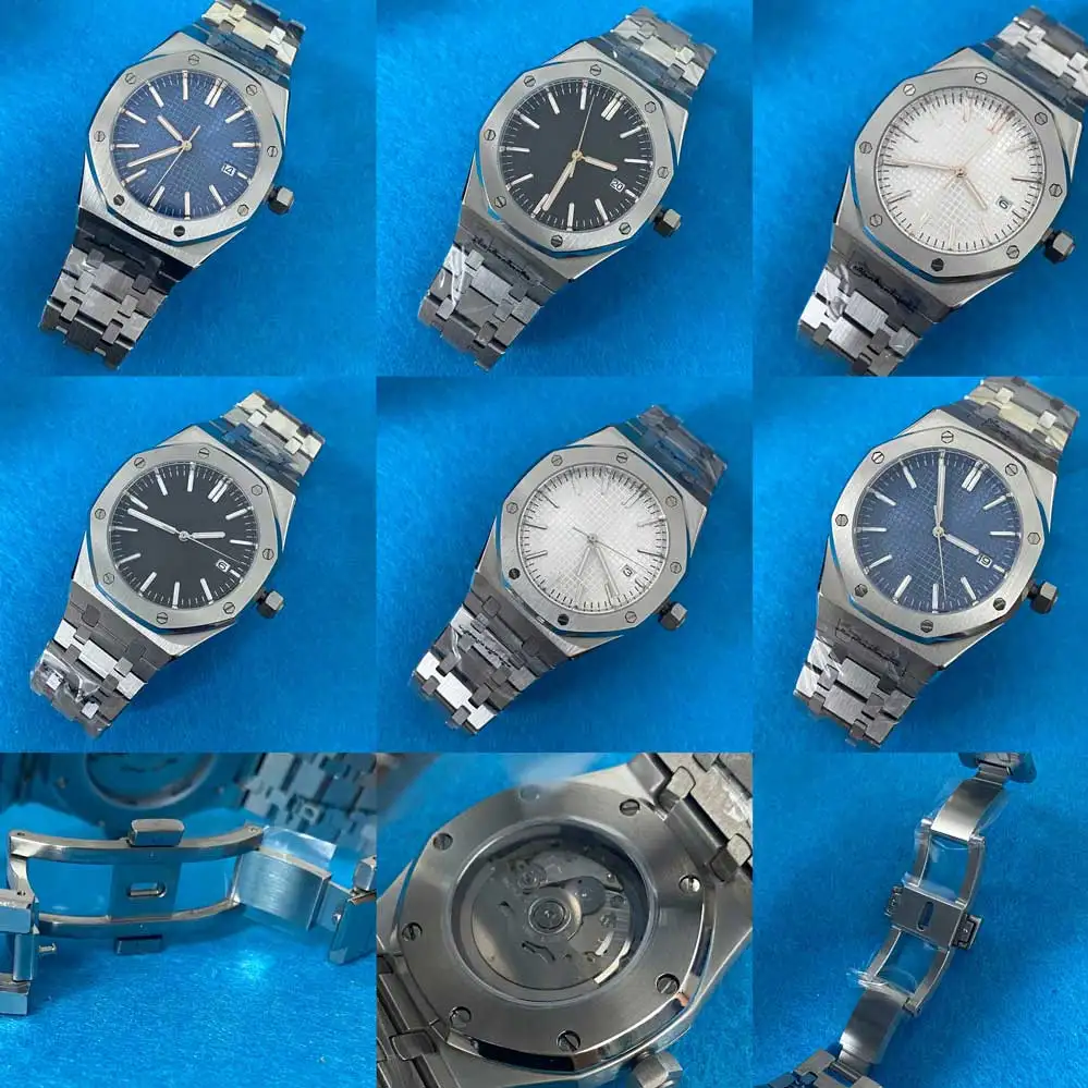 

41mm Men's Mechanical Watch with NH35 Movement Sapphire Glass Stainless Steel Case Green Luminous Watch