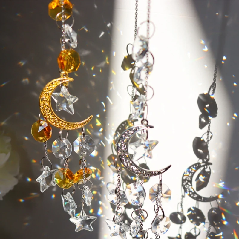 

Подвеска в виде колокольчика с кристаллами Луны, декоративное украшение, Декор для дома, спальни, гостиной, украшение KXRE