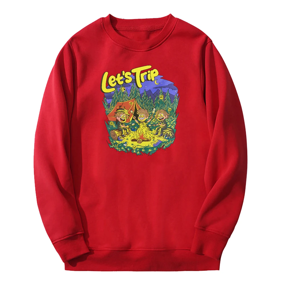 Sturniolo Triples Let's Trip Merch Толстовка для костра с круглым вырезом и длинными рукавами