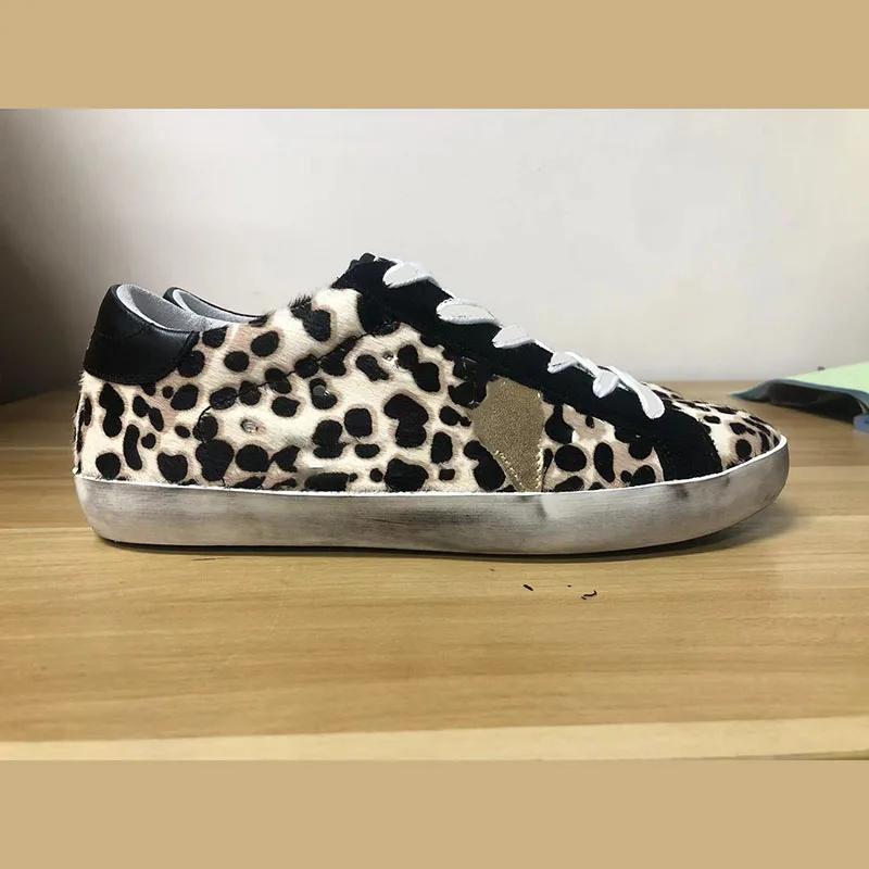 

Four Seasons New Parent-Child Fashion Leopard Print Custom Retro Small Dirty Shoes Sports Casual Shoes Anti-skid Increase ST414