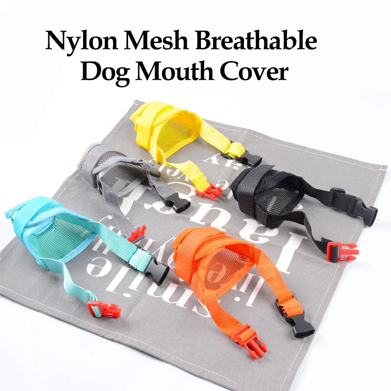 

Нейлоновая сетчатая дышащая накладка на рот собаки, быстросохнущая намордка на регулируемых ремешках, накладка на рот питомца, предотвраща...