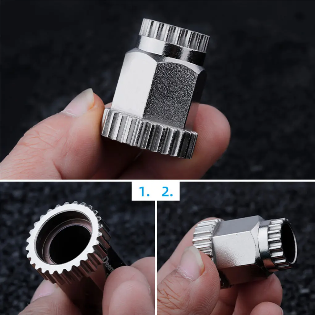 

Bike Wheel Hub Lockring Remover Strong Compatibility Ratchet Installation Tool Hub Fixing Tools Maintenance Accessories Type 1