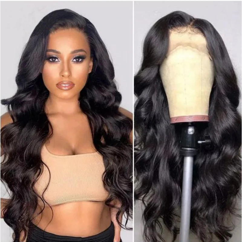 

Synthetic Lace Front Wig Long Body Wave for Black Woman Babyhair Preplucked Glueless Heat Resistant Daily Wear Preplucked Wigs