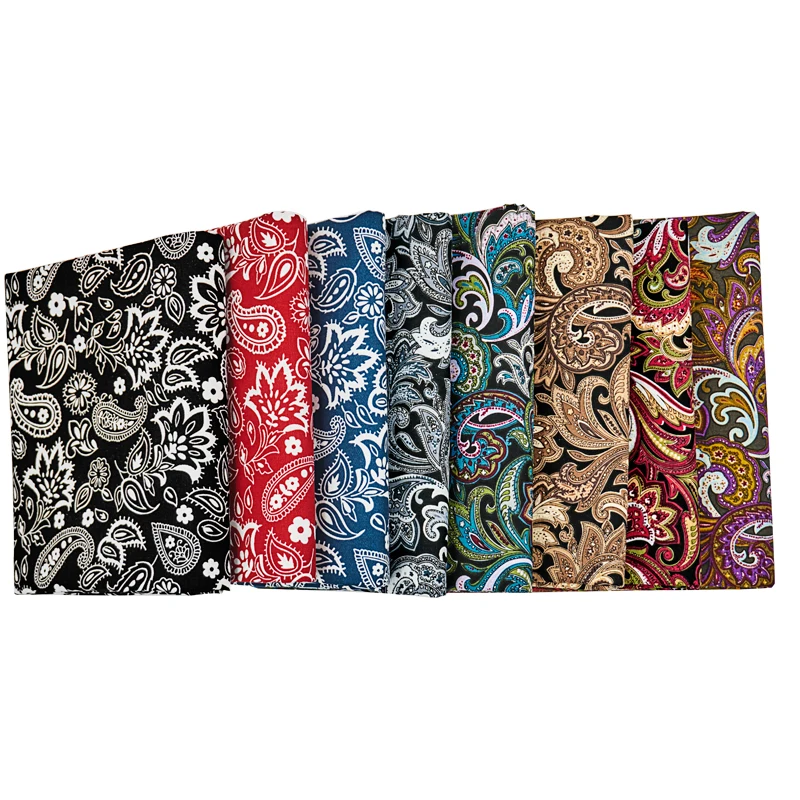 

Хлопковая модная дизайнерская ткань с принтом кешью для одежды, платьев, рубашек «сделай сам», удобная хлопковая разноцветная летняя ткань ...