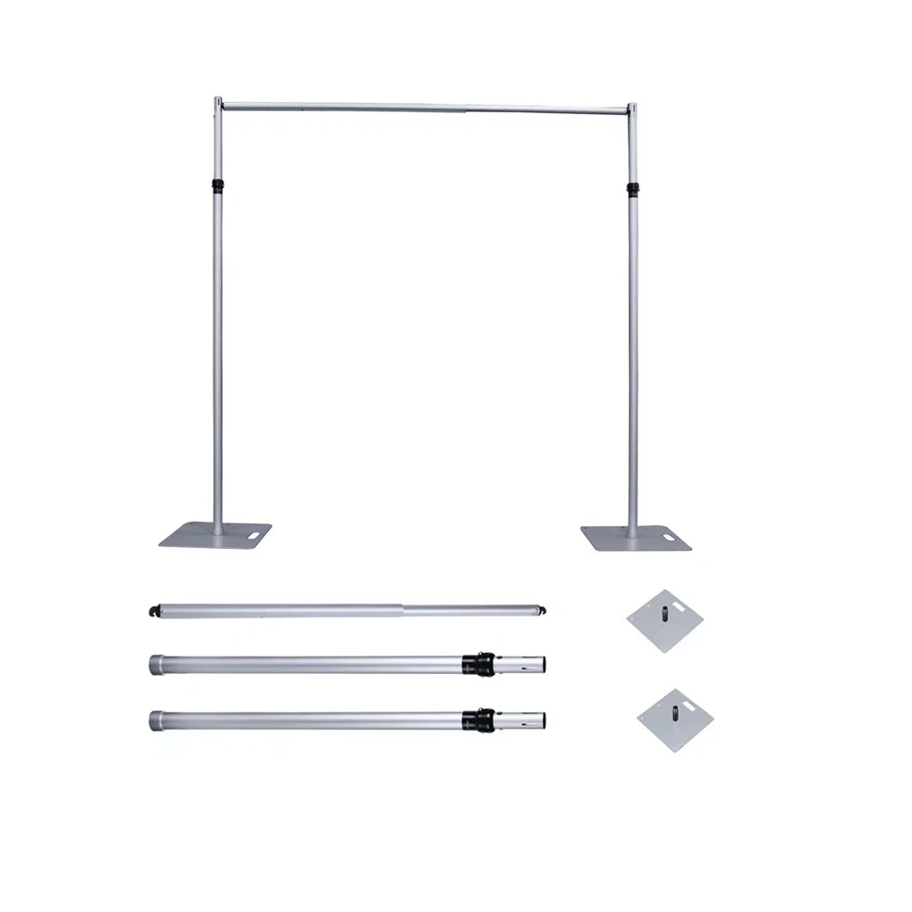 

Wedding Backdrop Supplies Adjustable Pipe and Drape Aluminum Backdrop Stand for Wedding and Event