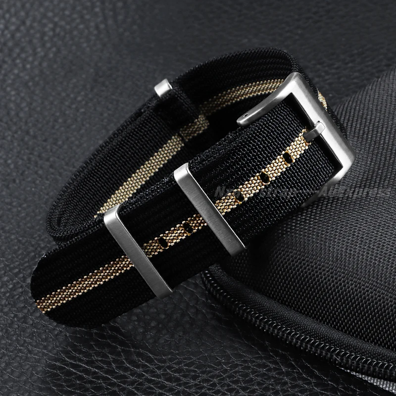 Ремешок нейлоновый в рубчик для наручных часов водонепроницаемый Повседневный