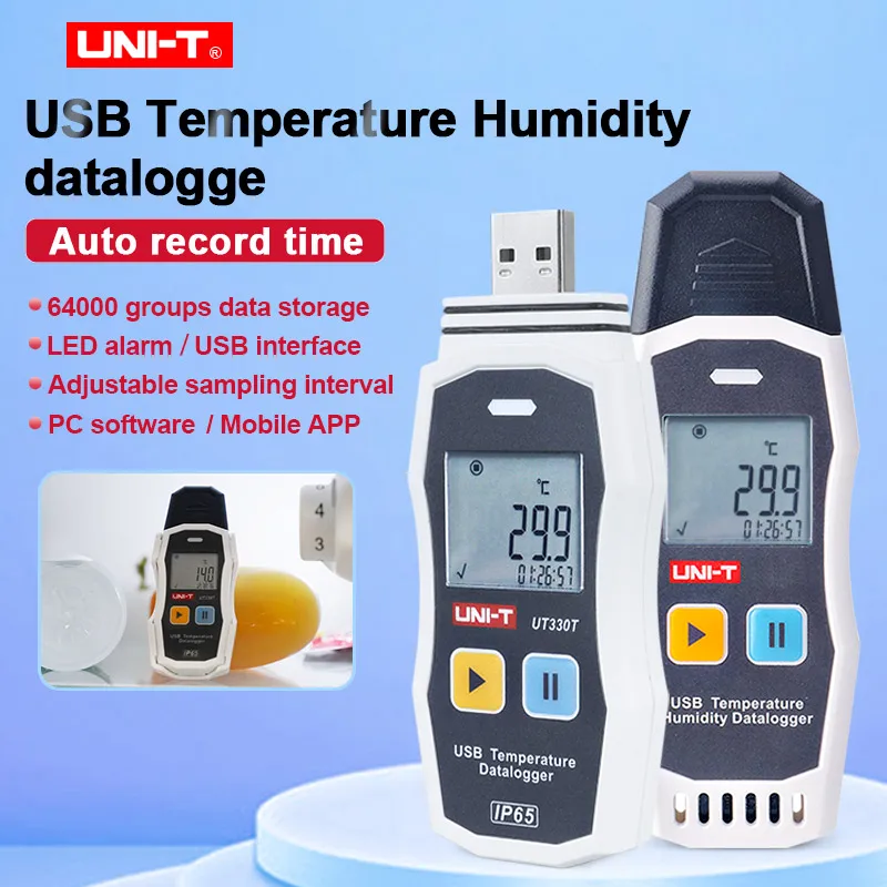 

UNI-T USB Temperature and Humidity Recorder UT330T/UT330TH/UT330THC Digital Thermometer Hygrometer