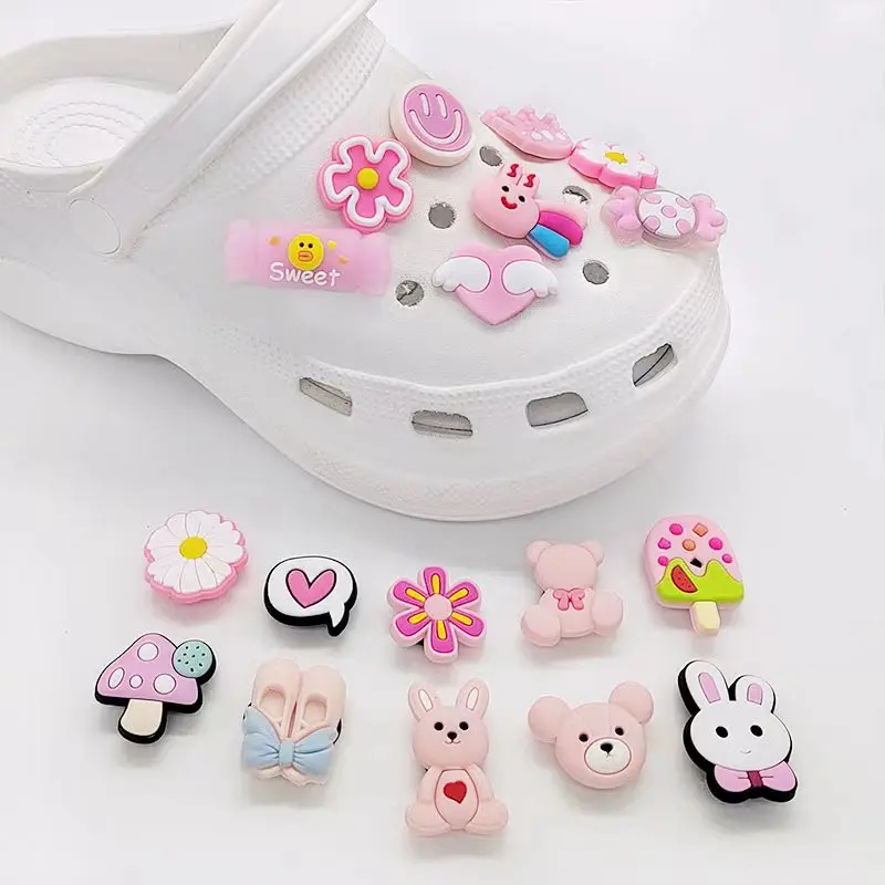 18pcs jibz Woman And Girls Y2K Serics Shoe Charms Decrations For Croc Charms Buckle X-mas Gifts Shoe Accessories