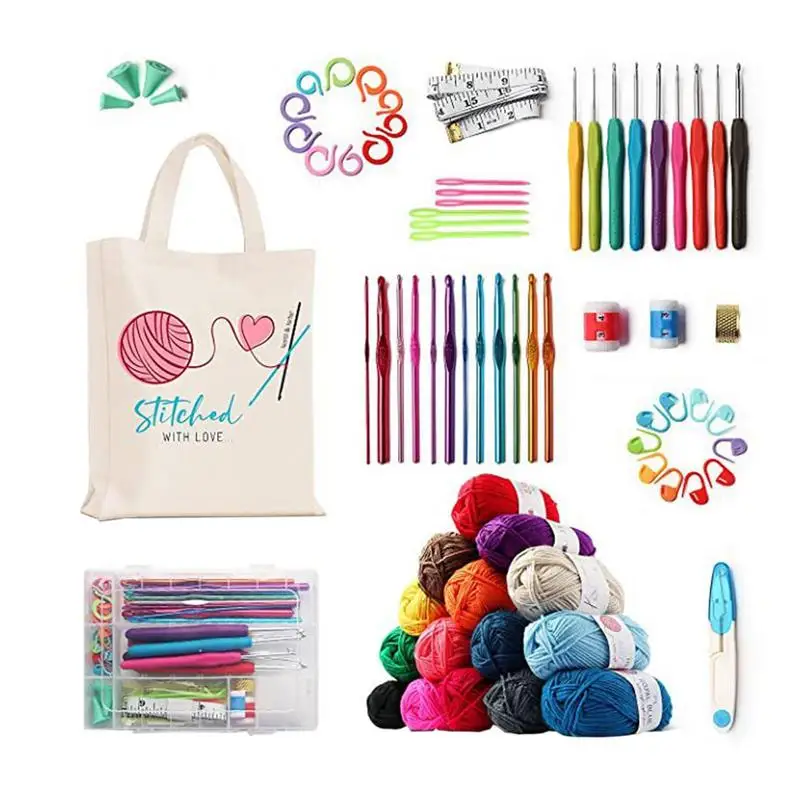 

Женская сумка для хранения, набор вязальных спиц для рукоделия, инструменты для шитья, аксессуары для вязания крючком, сумка и принадлежности