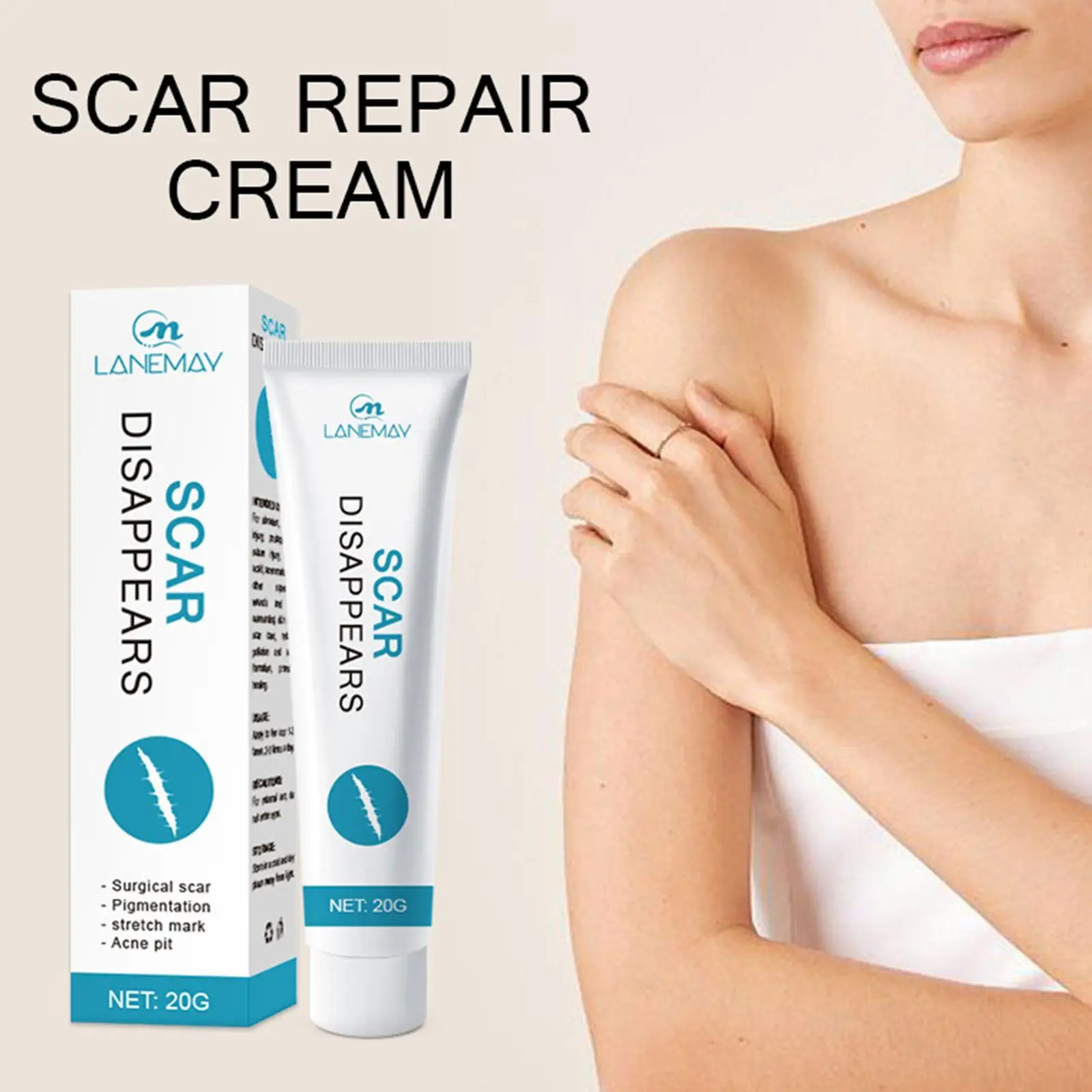 

Scar Removal Cream Gel Repair Ointment Pock Mark Burn Surgical Scar Cesarean Scar Stretch Mark ​Treatment Smooth Skin Care 20g